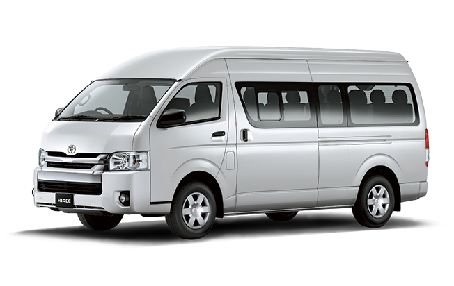 Toyota Hiace Minibus with 14 seats available for rent
